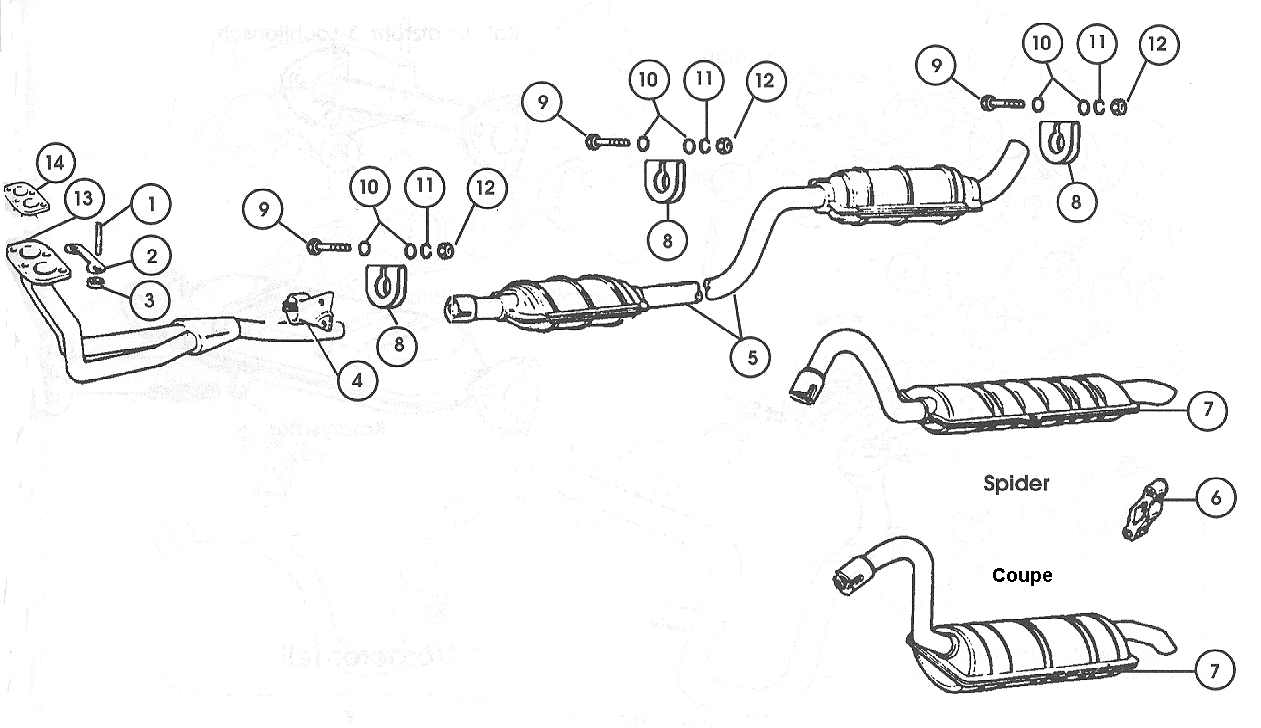 Exhaust System – 1968-74, All 1975 Exc.Calif.